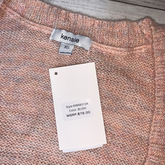 Kensie Blush Sweater Size XS NWT - Picture 2 of 4